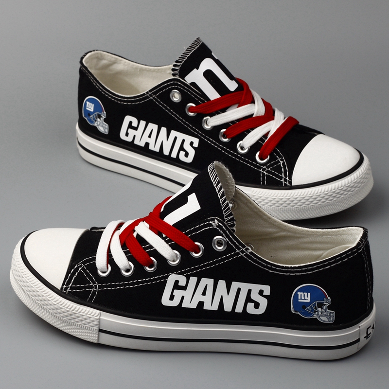 Women's New York Giants Repeat Print Low Top Sneakers 003 Women's New York Giants Repeat Print Low Top Sneakers 003